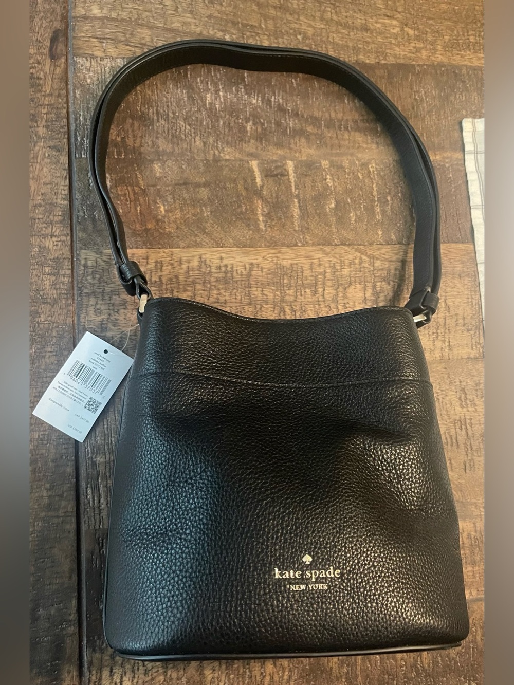 kate spade Black Pebbled Leather Shoulder Bag